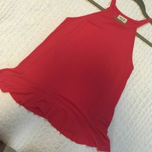 High neck sleeveless tank